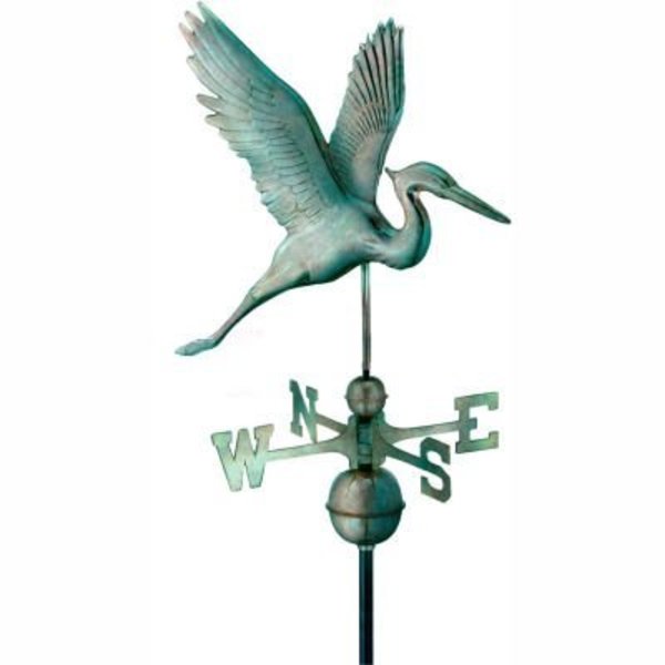 Good Directions Good Directions Graceful Blue Heron Weathervane - Blue Verde Copper 1971V1